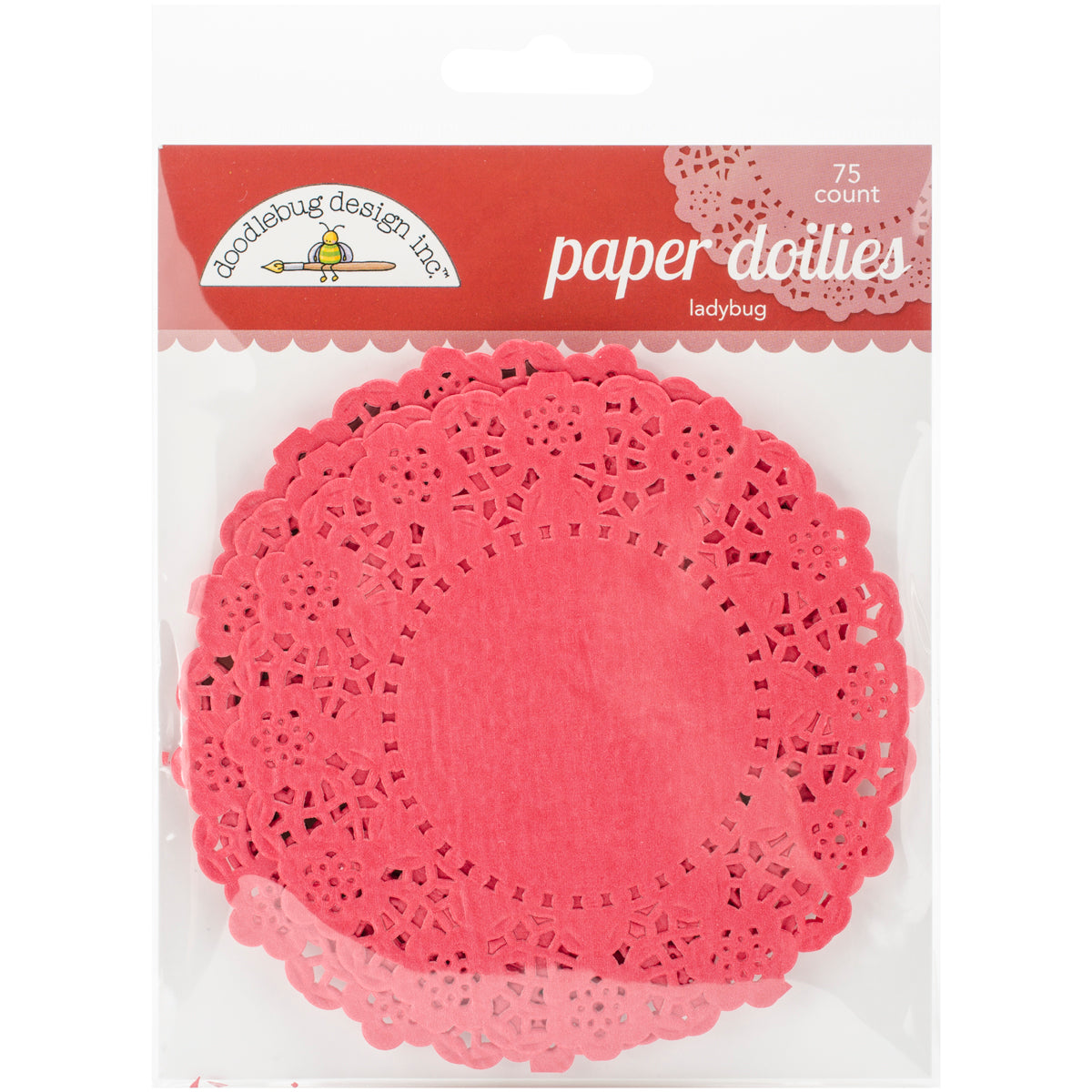 Doodlebug Doilies 4.5" 75/Pkg Ladybug