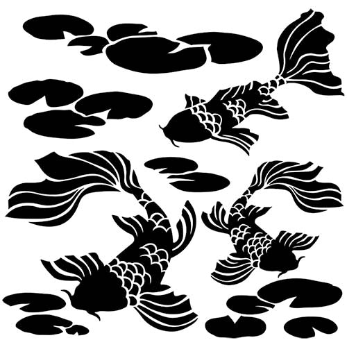 Crafter's Workshop Template 12"X12" Koi Pond