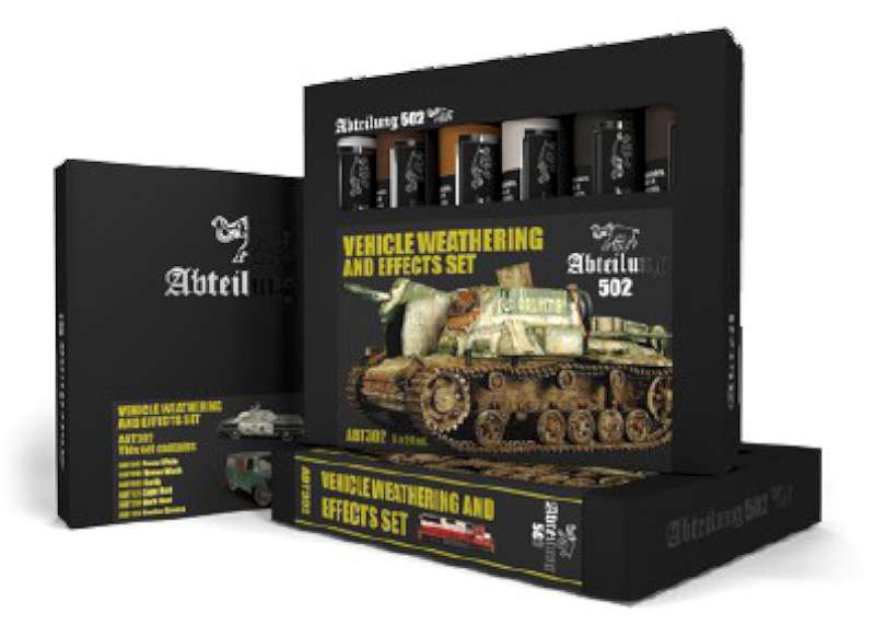 Vehicle Weathering & Effect Oil Paint Set  (6 Colors) 20ml Tubes