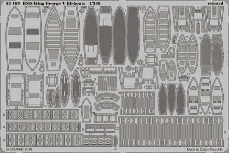1/350 Ship- HMS King George V Lifeboats for TAM