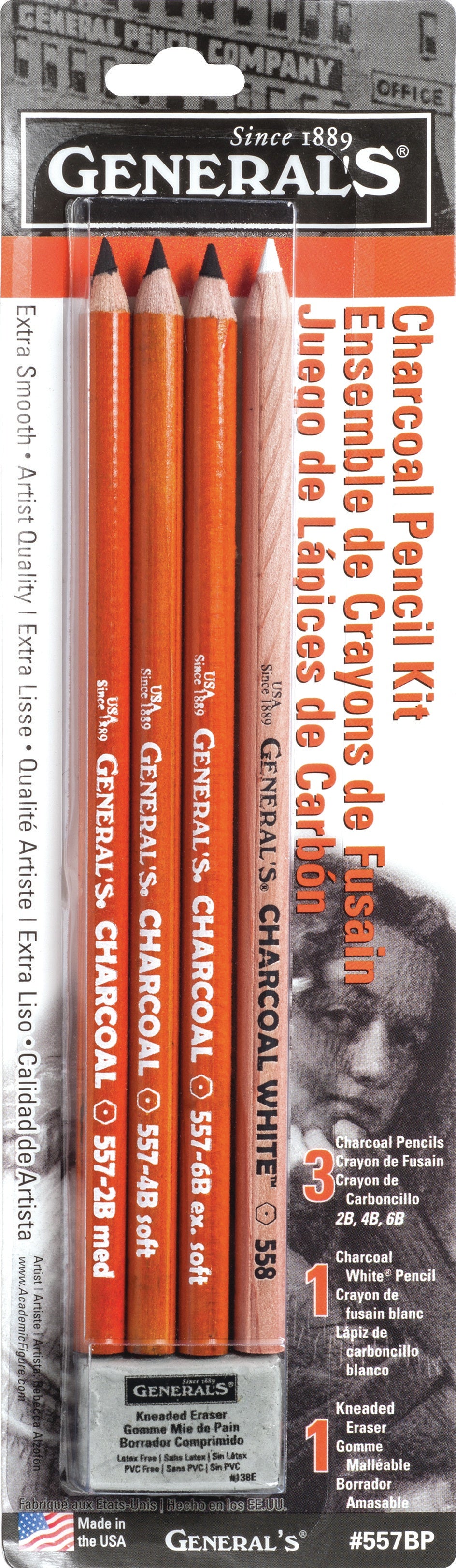 Charcoal Pencil Kit 5pcs  