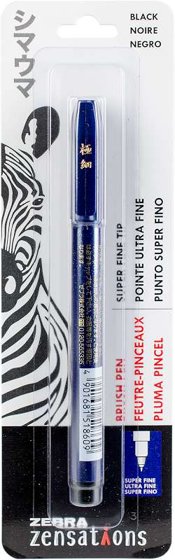 Zebra Zensations Super Fine Tip Brush Pen Black