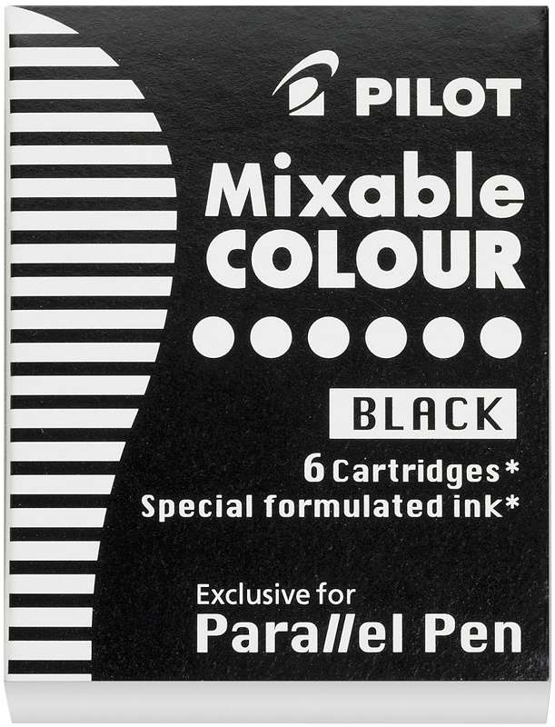 Pilot Parallel Refill Cartridge 6/Pkg Black Ink