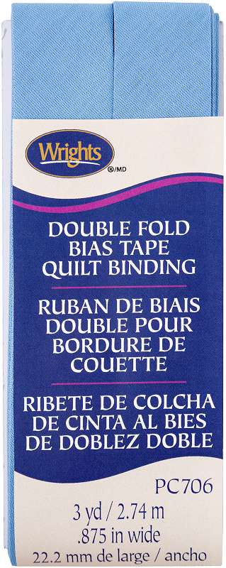 Wrights Double Fold Quilt Binding 7/8"X3yd Delft