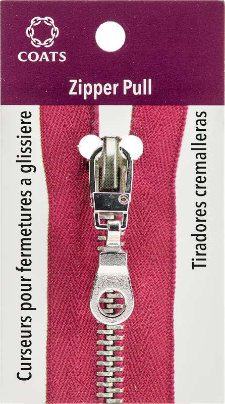 Coats Zipper Pull Silver Pop Top