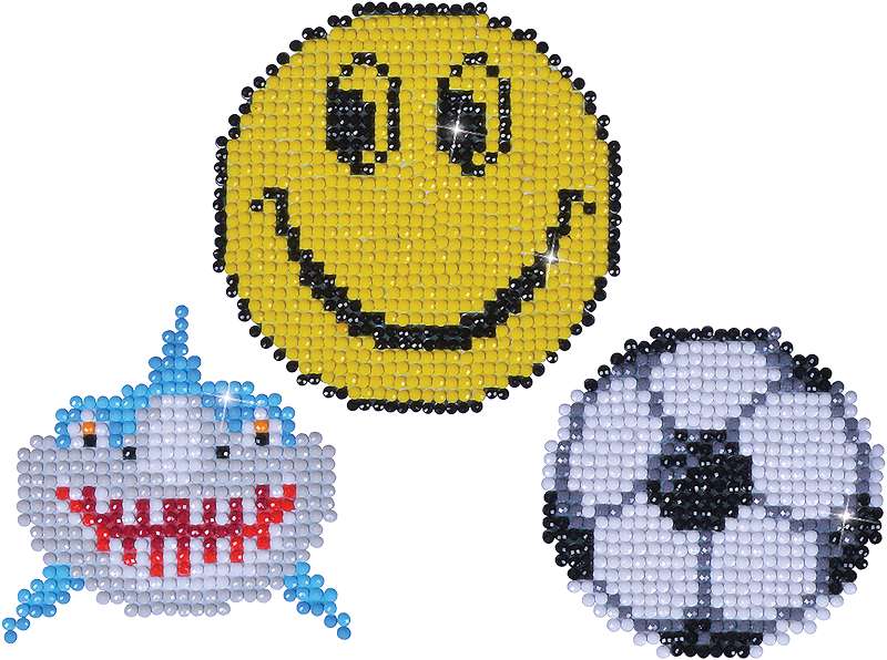 Diamond Dotz Diamond Magnets Facet Art Kit Assorted Smile 3/Pkg