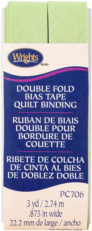 Wrights Double Fold Quilt Binding 7/8"X3yd Sage