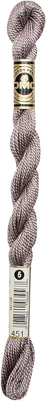 DMC Pearl Cotton Skein Size 5 27.3yd Dark Shell Gray