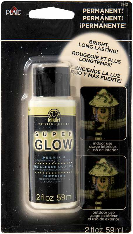 FolkArt Super Glow Acrylic Glow-In-The-Dark Paint Carded 2oz Green