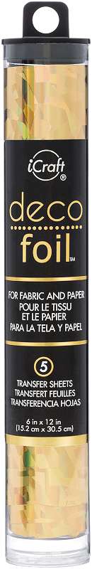 Deco Foil Specialty Transfer Sheets 6"X12" 5/Pkg Gold Shattered Glass