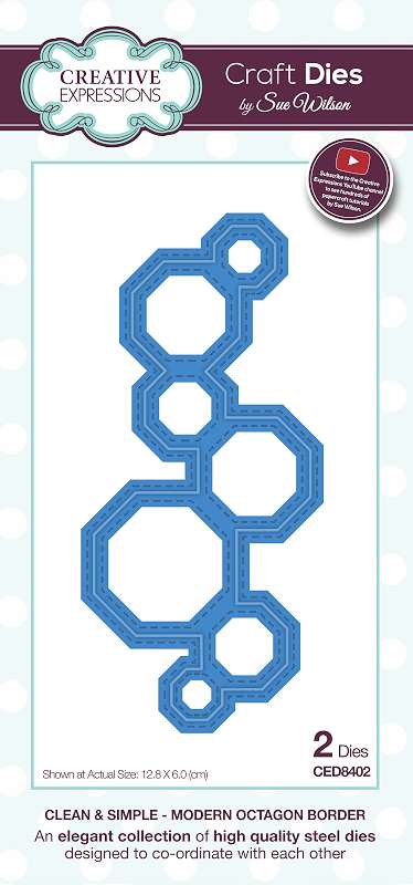 Creative Expressions Craft Dies By Sue Wilson Clean & Simple-Modern Octagon Border