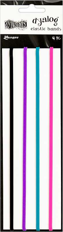 Dyan Reaveley's Dylusions Dyalog Notebook Elastic Bands 4/Pk  
