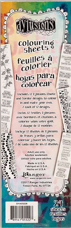 Dyan Reaveley's Dylusions Coloring Sheets  Borders & Quotes