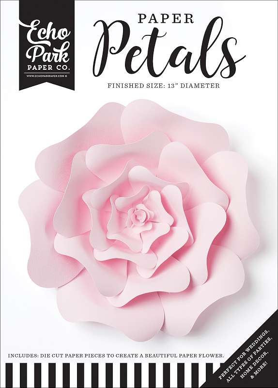 Echo Park Paper Petals Large Light Pink Rose