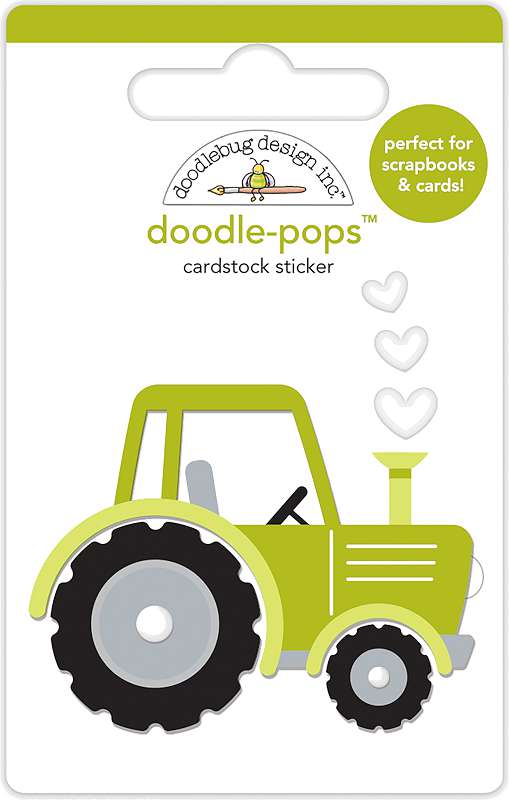 Doodlebug Doodle-Pops 3D Stickers Trusty Tractor