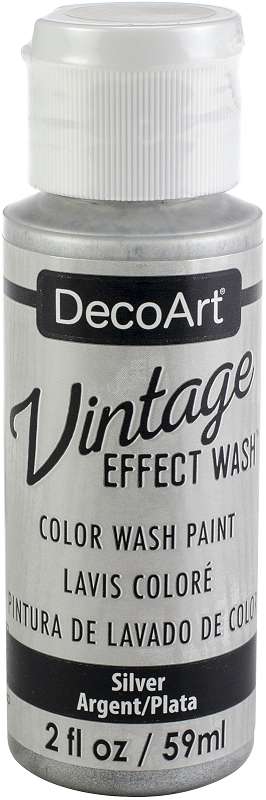 Vintage Effect Wash Paint 2oz Silver
