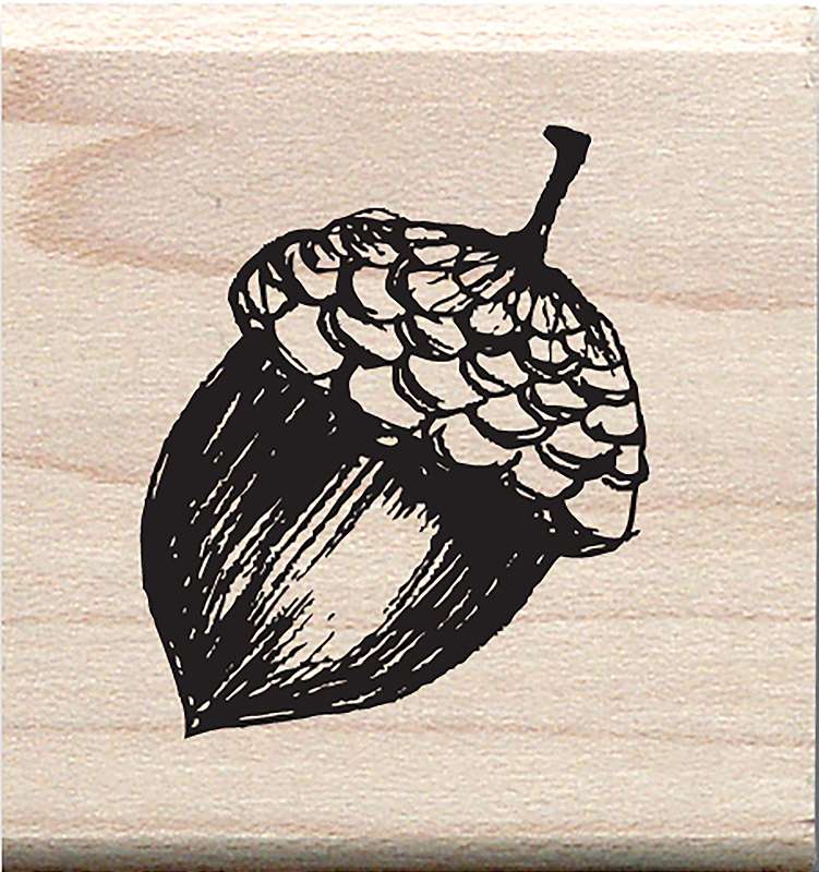 Lily & Val Mounted Stamp 1.5"X1.5" Acorn