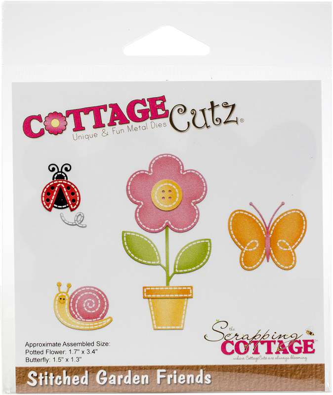 CottageCutz Die Stitched Garden Friends 1.3" To 3.4"