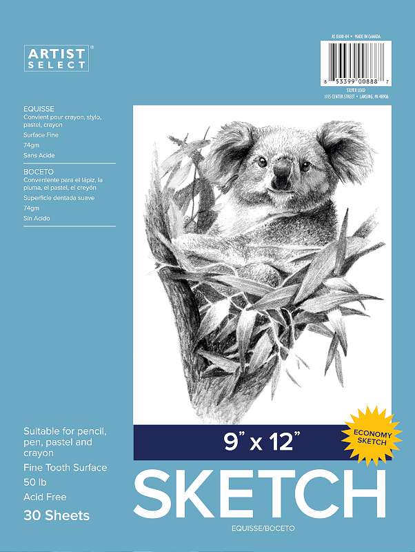 Artist Select Advantage Sketch Pad 9"X12" 30 Sheets
