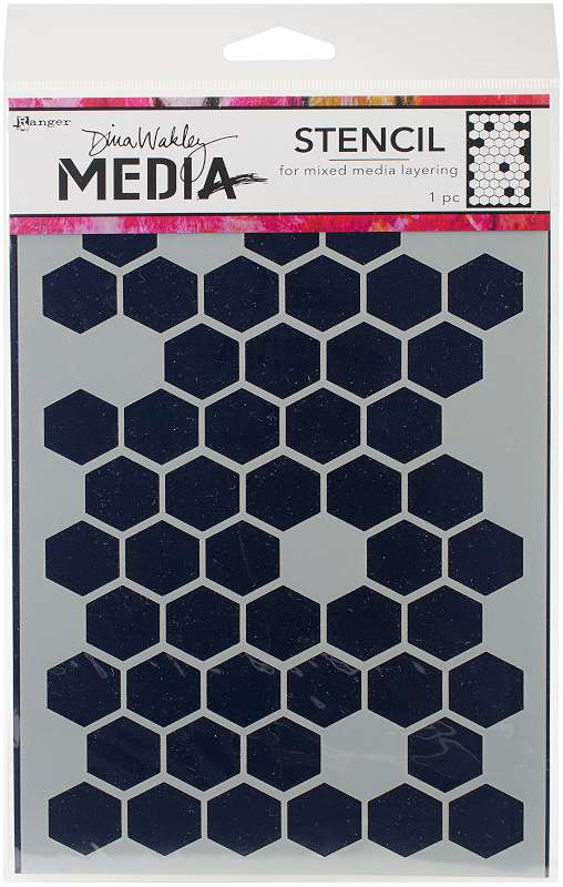 Dina Wakley Media Stencils 9"X6" Honeycomb