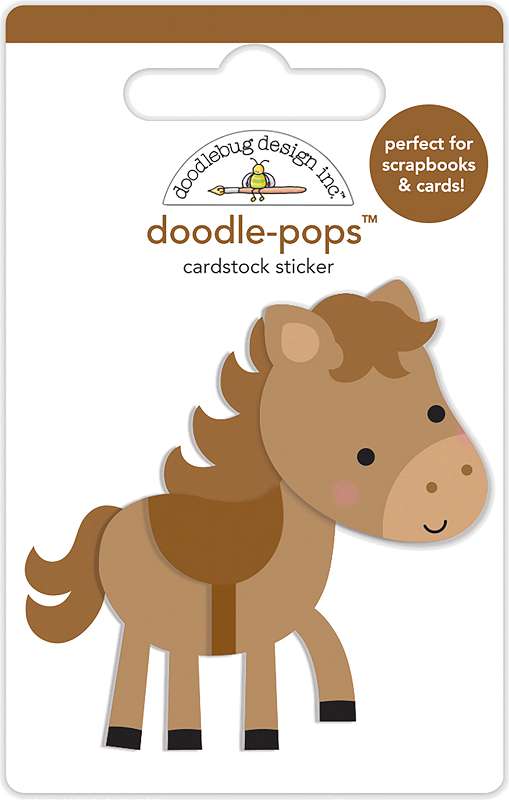Doodlebug Doodle-Pops 3D Stickers Giddy Up