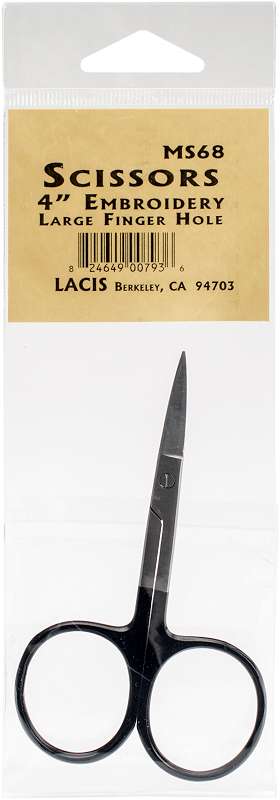 Lacis Embroidery Scissors 4" Black
