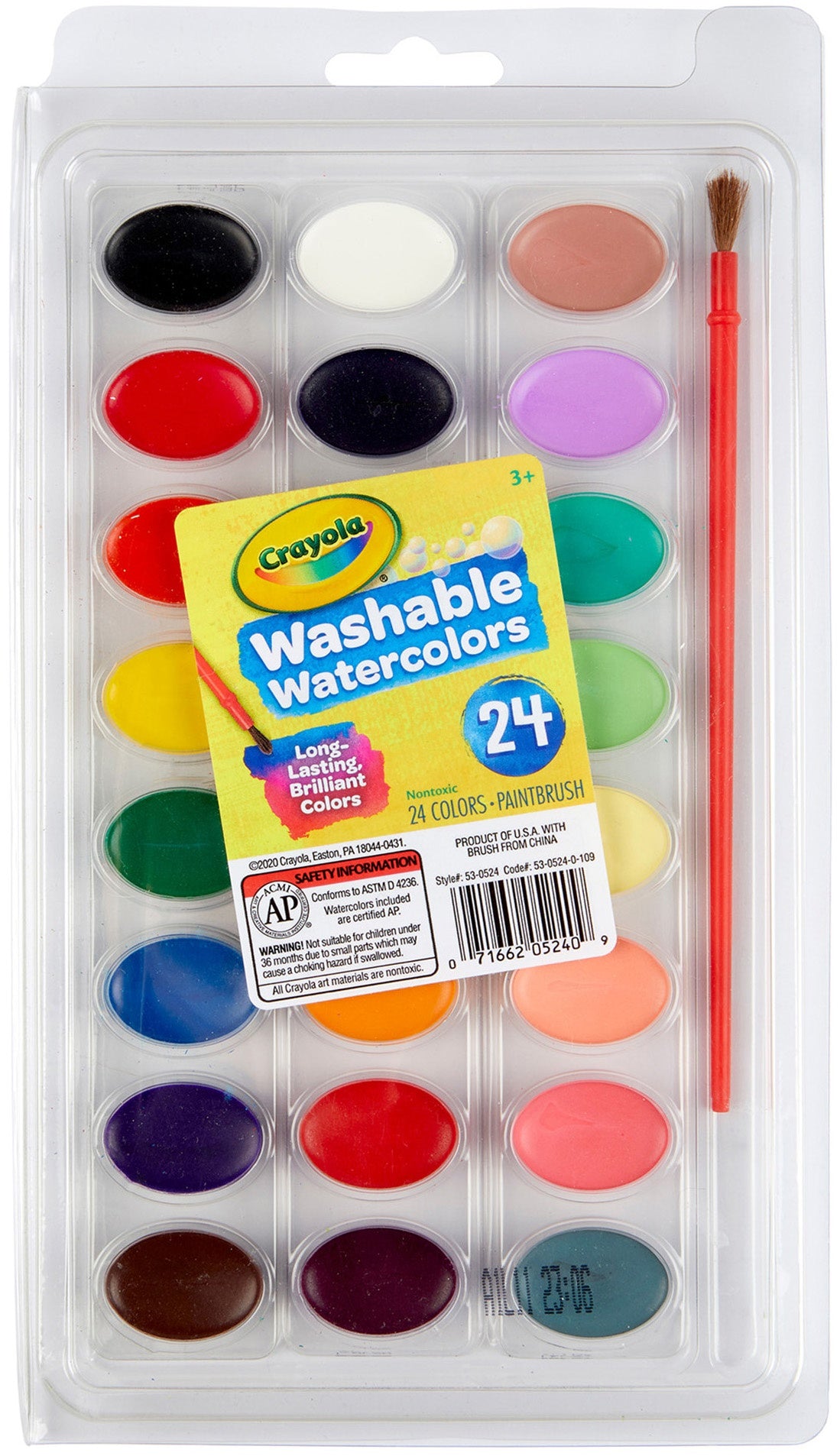 Crayola Washable Watercolors 24 colors
