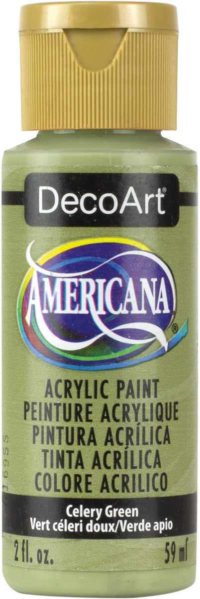 Americana Acrylic Paint 2oz Celery Green - Opaque