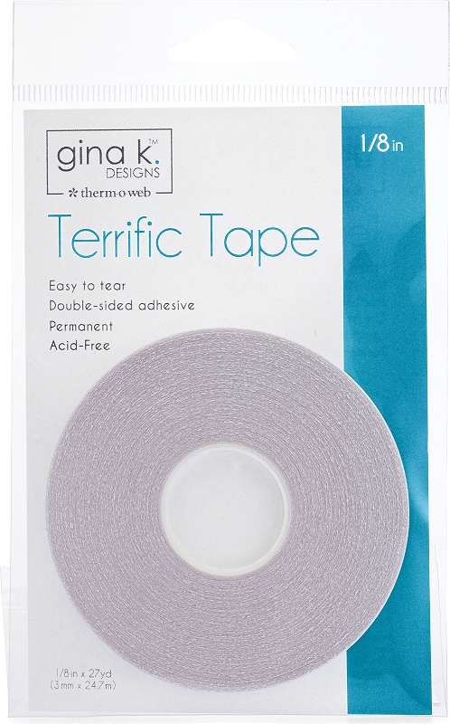 Gina K Designs Terrific Tape 1/8"X27yds Clear