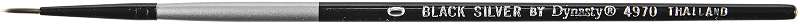 Black Silver Short Handle Brush Round, Size: 0