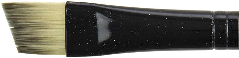 Black Silver Short Handle Brush Angle, Size: 1/2
