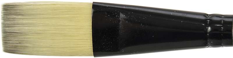 Black Silver Short Handle Brush Stroke, Size: 3/4