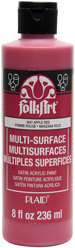 FolkArt Multi-Surface Paint 8oz Apple Red