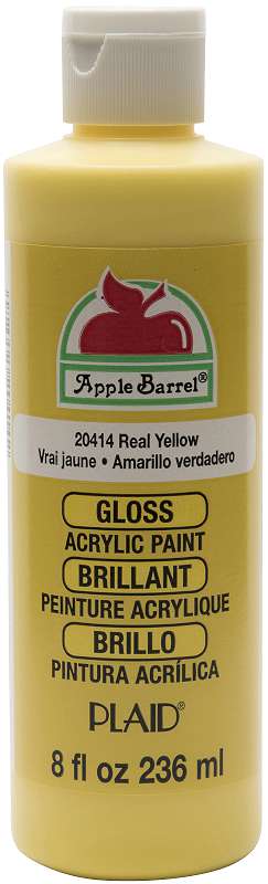 Apple Barrel Gloss Acrylic Paint 8oz Real Yellow