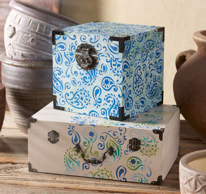 FolkArt Handmade Charlotte Stencil 8.5"X9.5" Paisley Delight