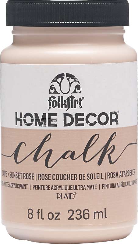 FolkArt Home Decor Chalk Paint 8oz Sunset Rose