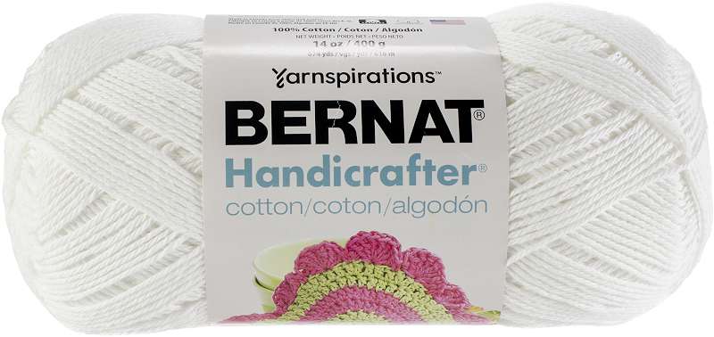 Bernat Handicrafter Cotton Yarn - Solids White
