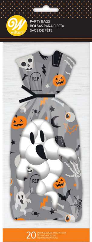 Treat Bags W/Ties 20/Pkg Ghost