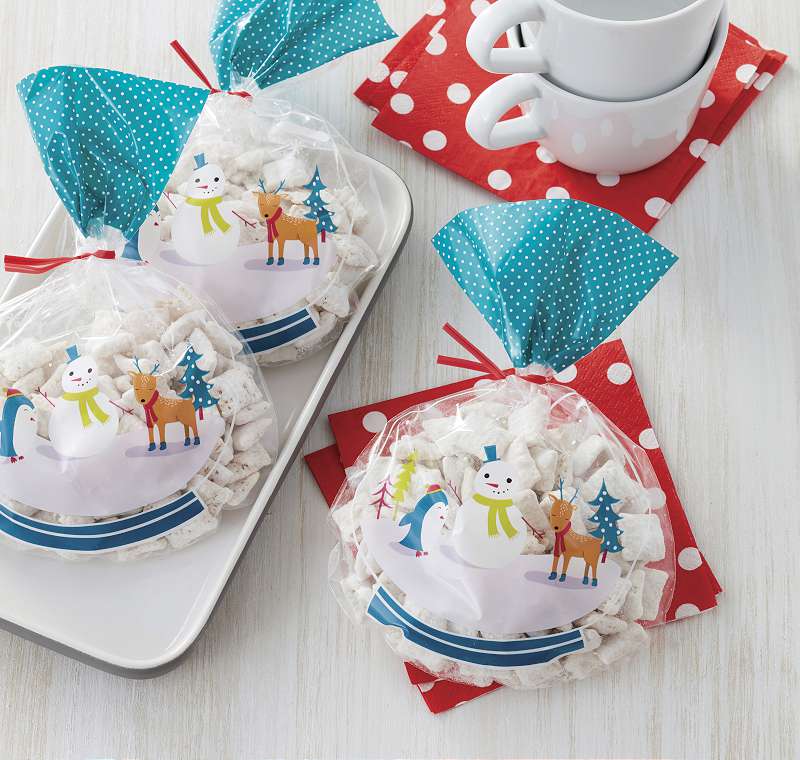 Shaped Party Bags W/Ties 15/Pkg Snowman & Friends