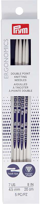 Prym Ergonomics Double Pointed Needles 8" Size 7/4.5mm