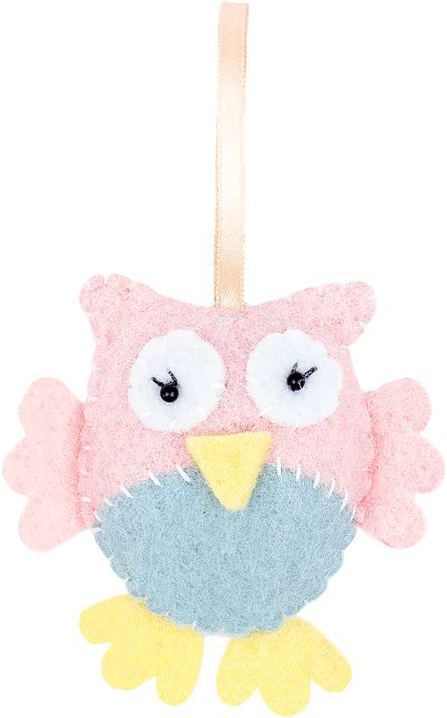 Fabric Editions Needle Creations Felt Ornament Kit Owl