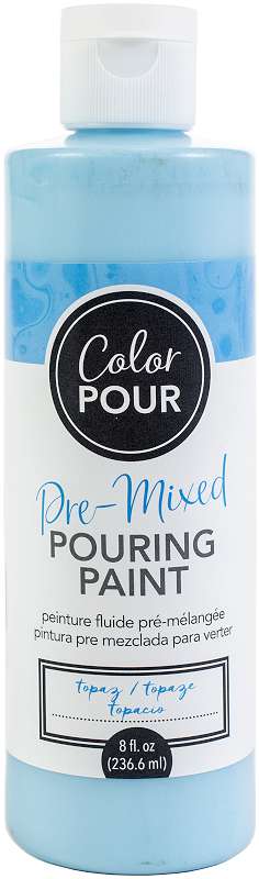 American Crafts Color Pour Pre-Mixed Paint 8oz Topaz
