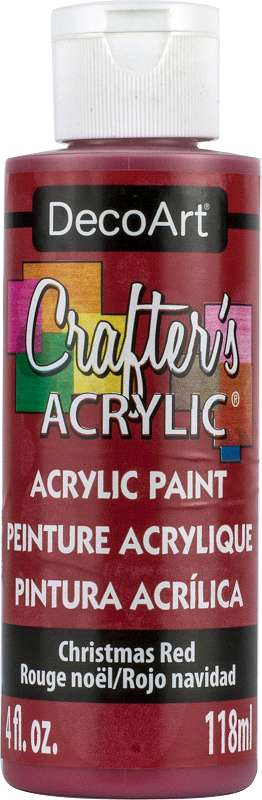 Crafter's Acrylic All Purpose Paint 4oz Christmas Red