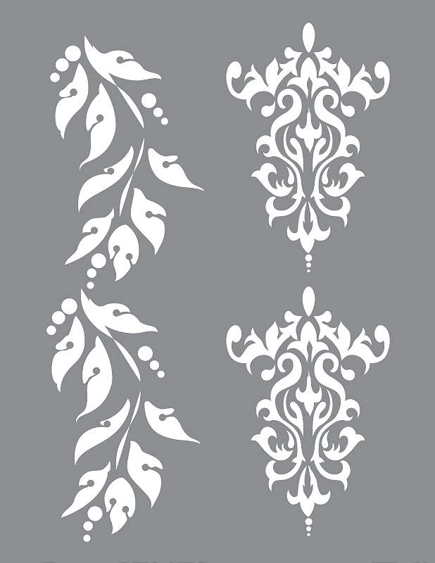 Americana Alphabet Stencils 8.5"X11" Brocade & Berries