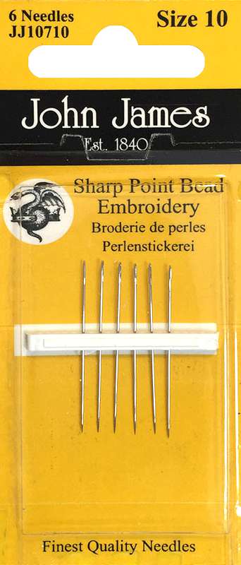 John James Embroidery Hand Needles Size 10 Short 6/Pkg