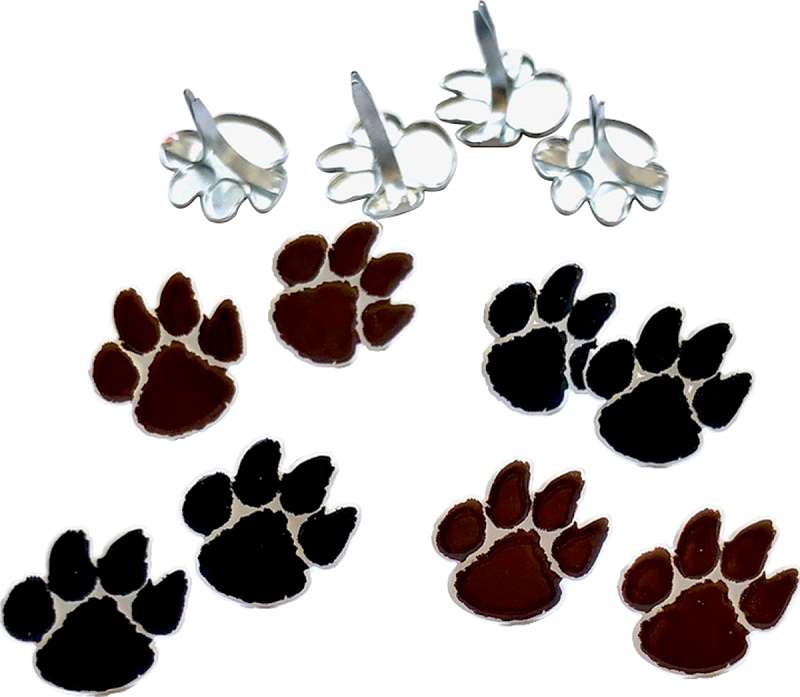 Eyelet Outlet Shape Brads 12/Pkg Animal Print