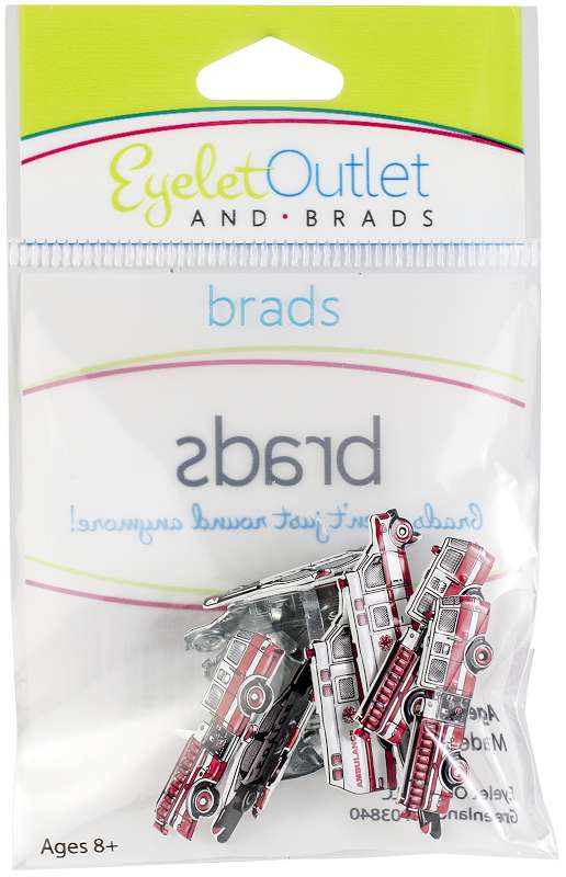 Eyelet Outlet Shape Brads 12/Pkg First Responder