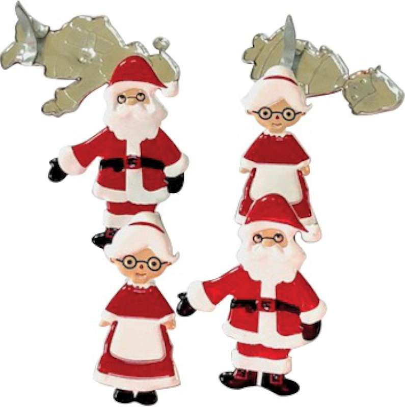 Eyelet Outlet Shape Brads 12/Pkg Santa & Mrs Claus