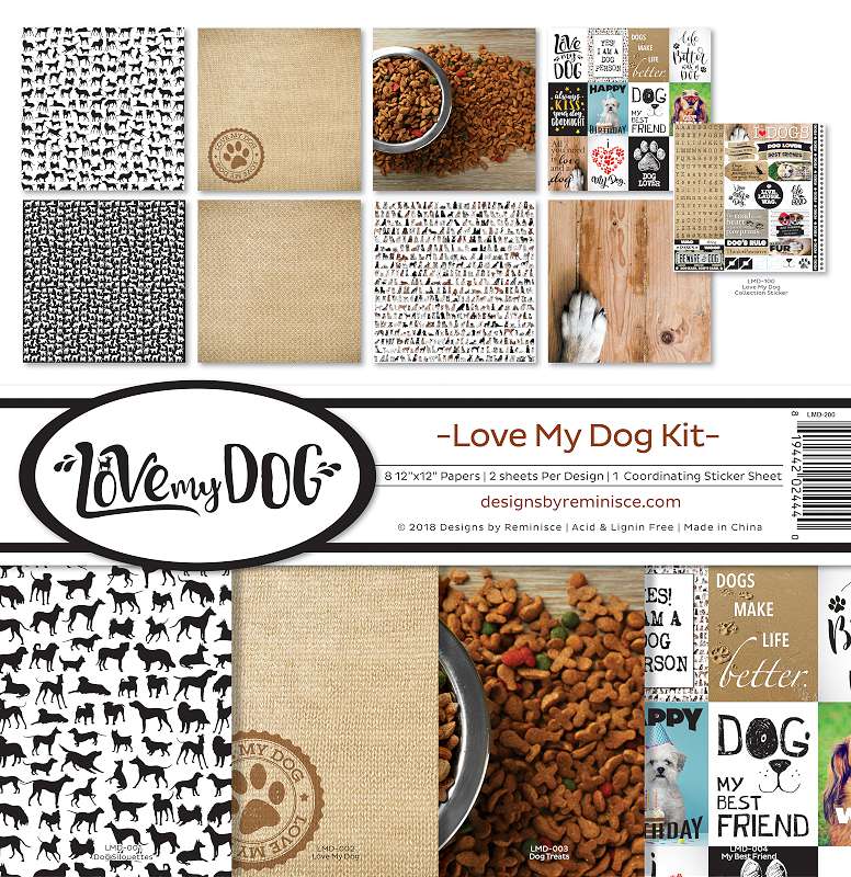 Reminisce Collection Kit 12"X12" Love My Dog