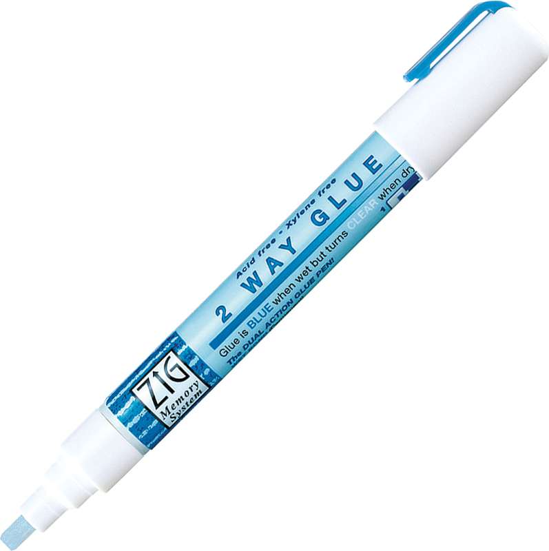 Kuretake ZIG 2-Way Glue Pen 4mm Chisel Tip